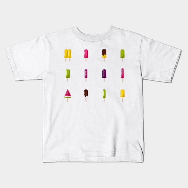 Popsicle Kids T-Shirt by runlenarun